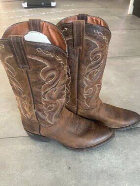 DAN POST DP2159 MEN'S RENEGADE BAY APACHE LEATHER COWBOY BOOTS SIZE 10D